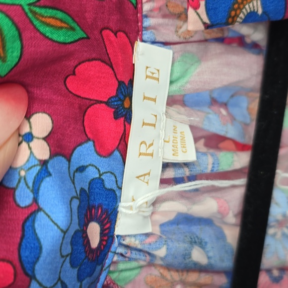 Karlie London Floral Ruffle Poplin Mini Dress Size L - Picture 7 of 8